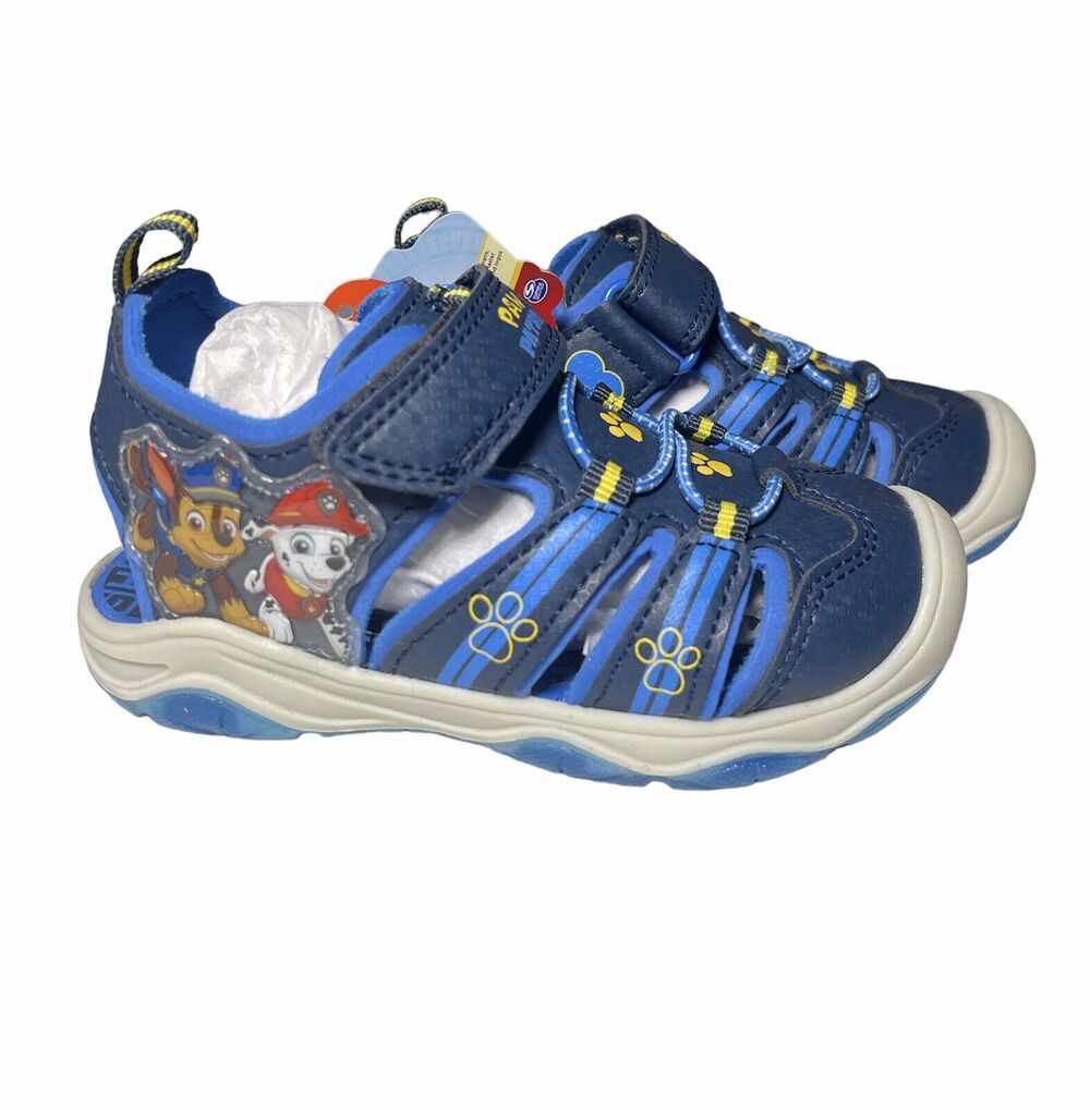Nickelodeon Paw Patrol Closed Toe Sandals NEW Size 7 Flashing Lights! Toddler